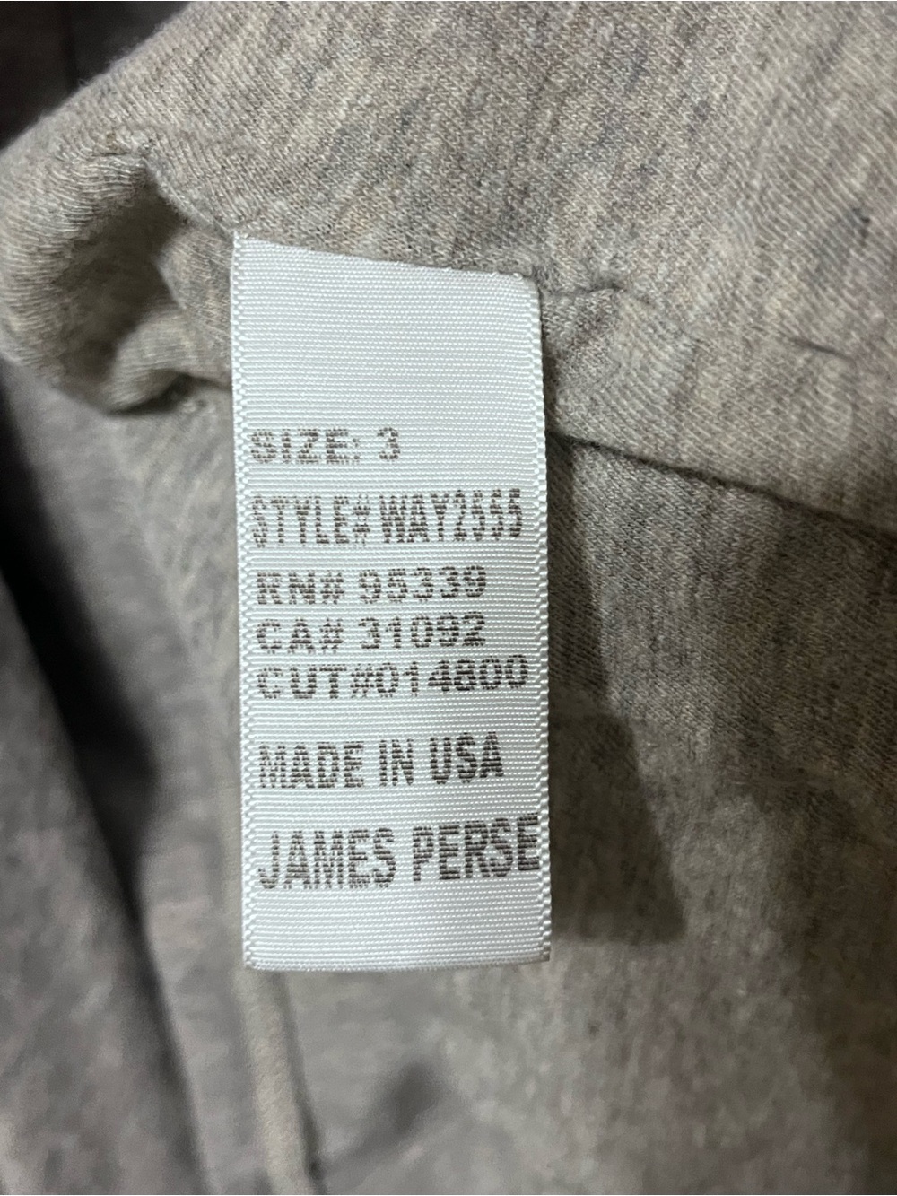 James Perse Cardigan Sweater Womens 3 Gray Heather Waterfall Pockets Knit Cotton - Picture 6 of 6